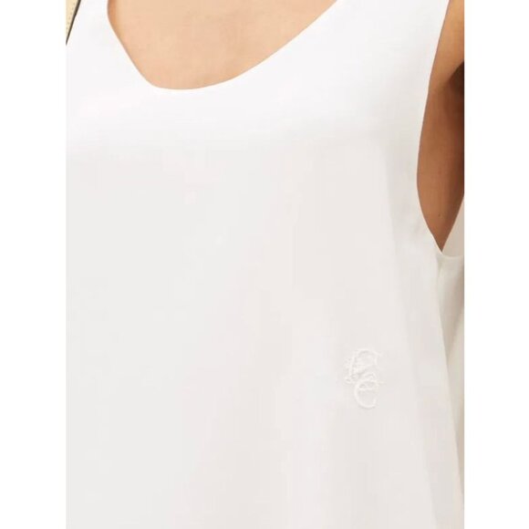 CHLOE round neck silk tank in tan/beige size 38 or US 6 - Picture 2 of 14